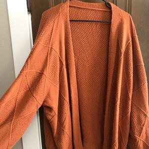 Oversized open front cardigan